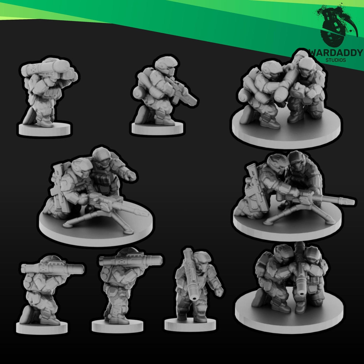Expeditionary Drop Troopers Epic Scale - 10mm Sci-Fi Infantry Mass Battle Drop Assault Troops - Wardaddy Studios - Sigmarite Boutique