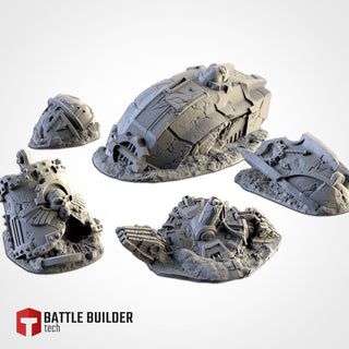 Fallen Titan - Scifi Terrain - 3D Printed PLA Plastic - Sigmarite Boutique