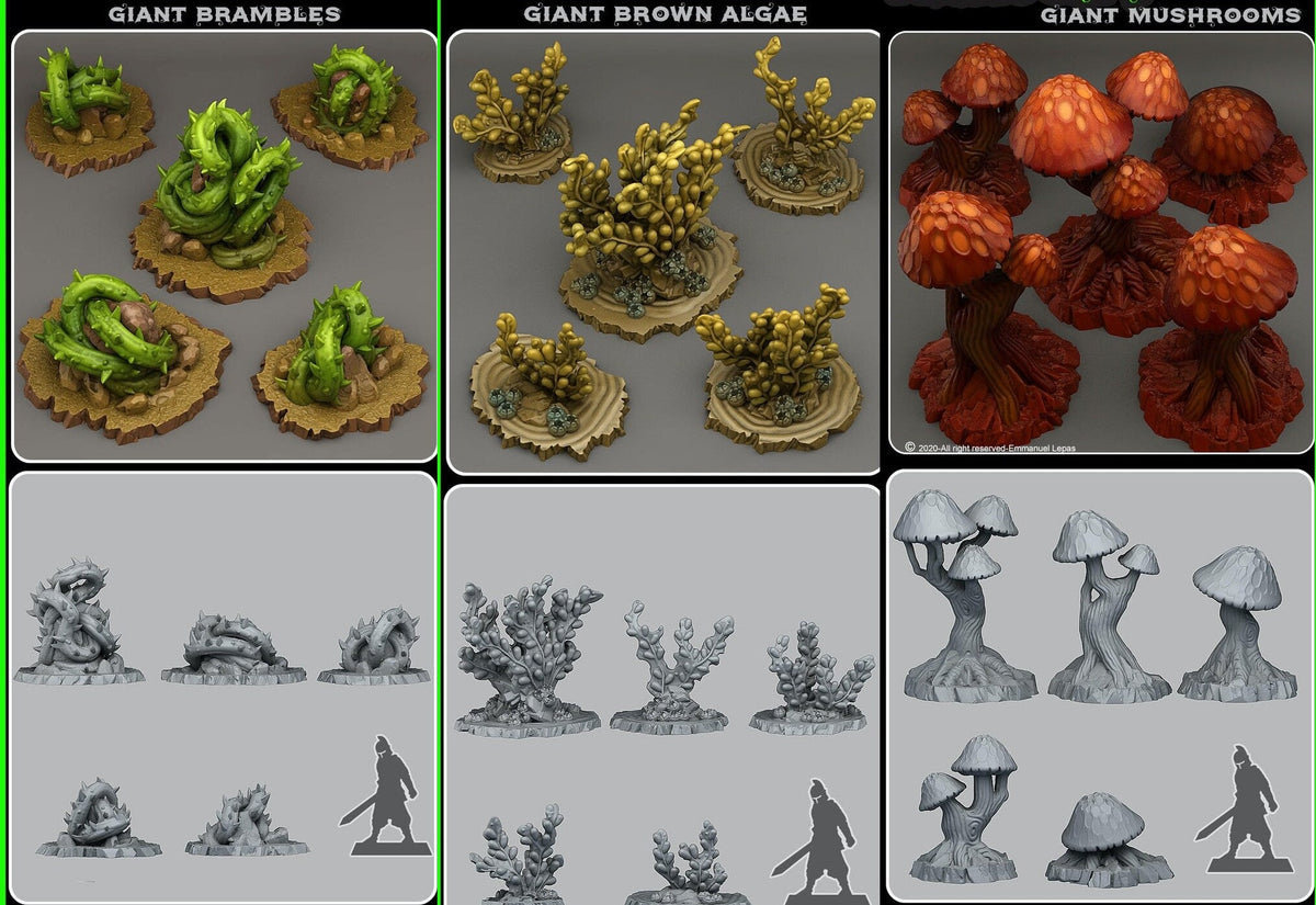 Fantastic Plants - 3D printed solid resin scatter terrain - Sigmarite Boutique