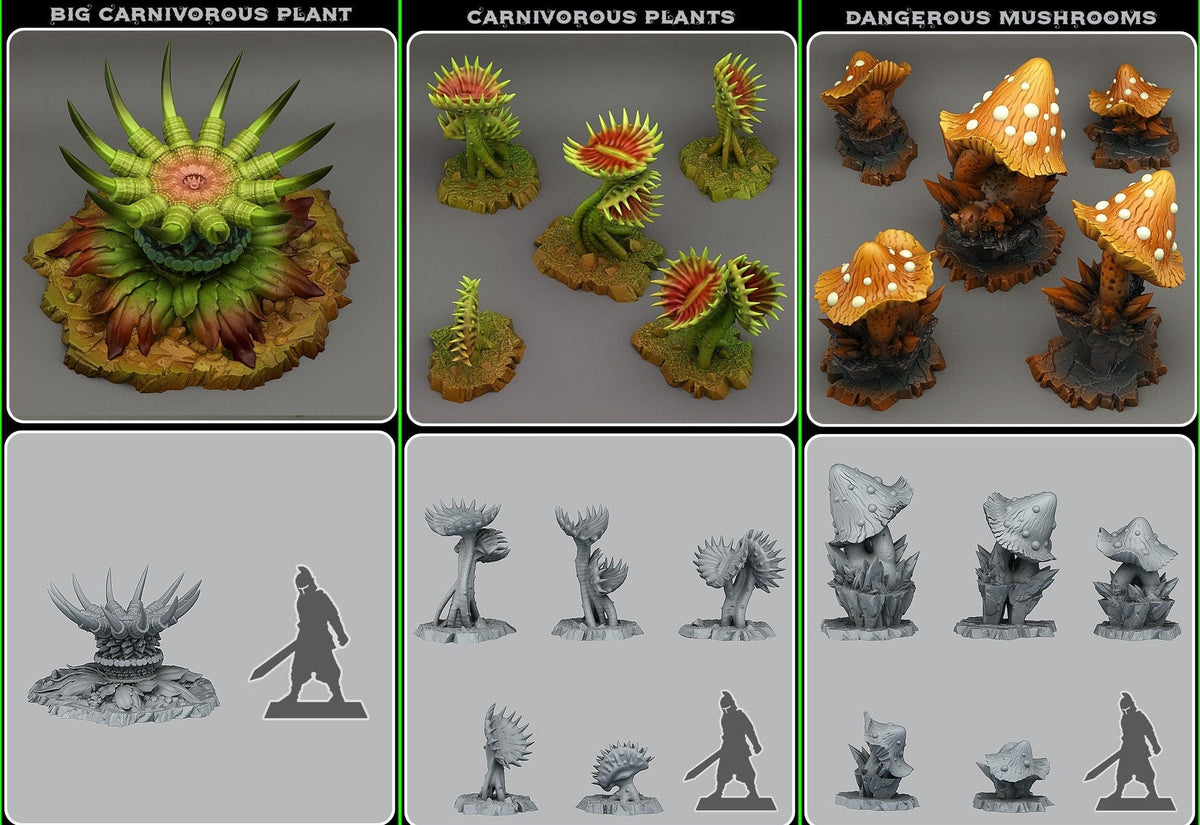 Fantastic Plants - 3D printed solid resin scatter terrain - Sigmarite Boutique