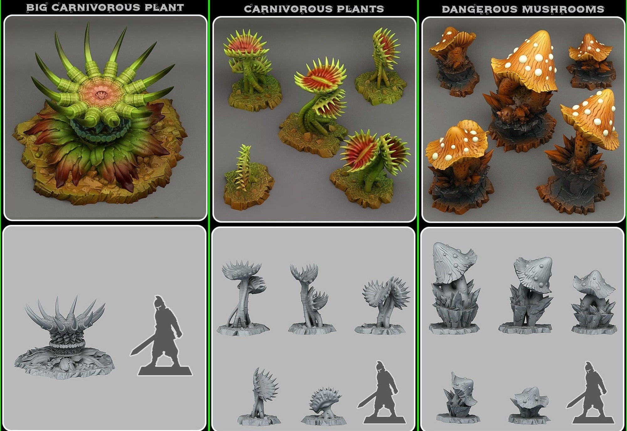 Fantastic Plants - 3D printed solid resin scatter terrain - Sigmarite Boutique