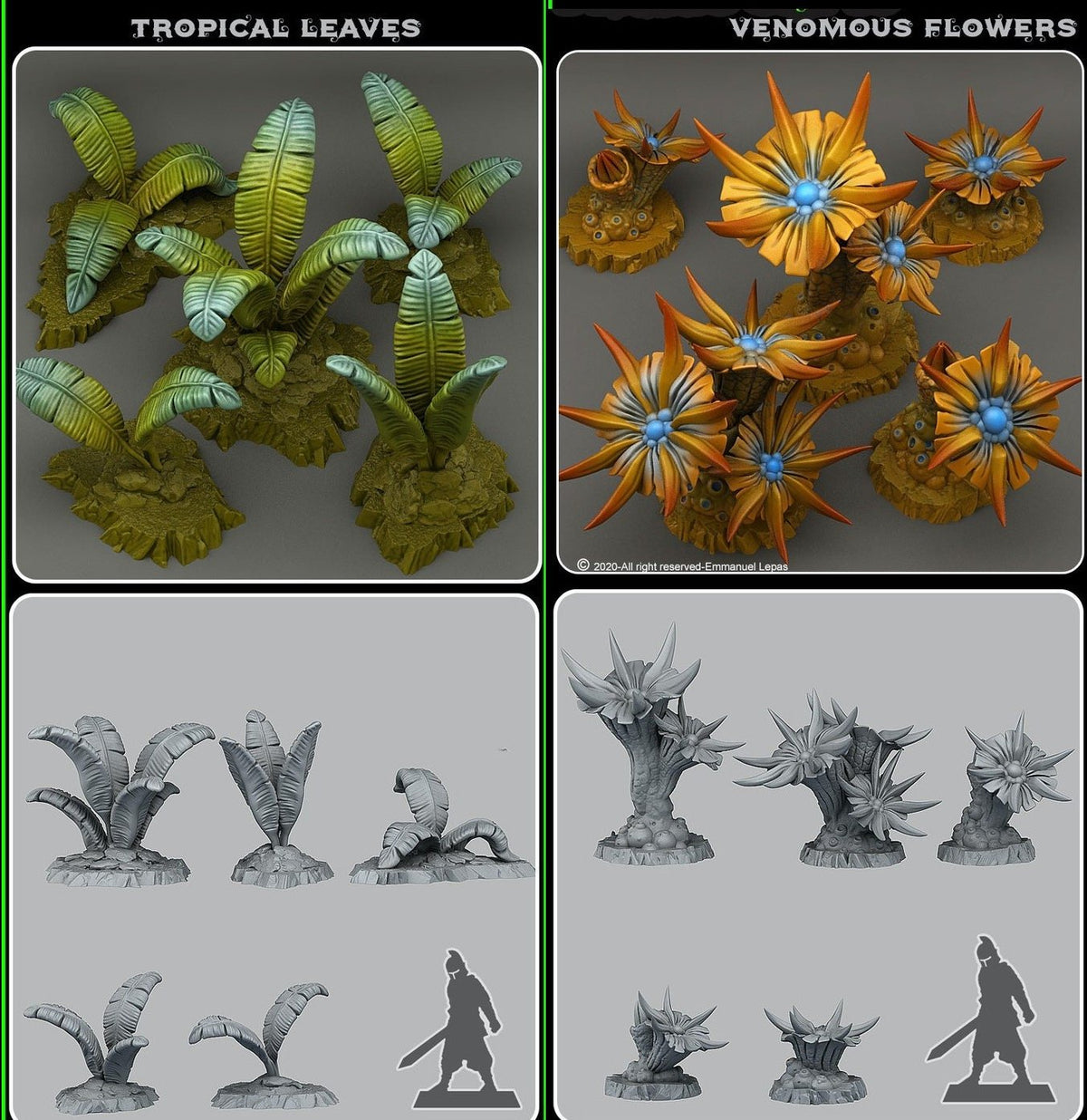 Fantastic Plants - 3D printed solid resin scatter terrain - Sigmarite Boutique