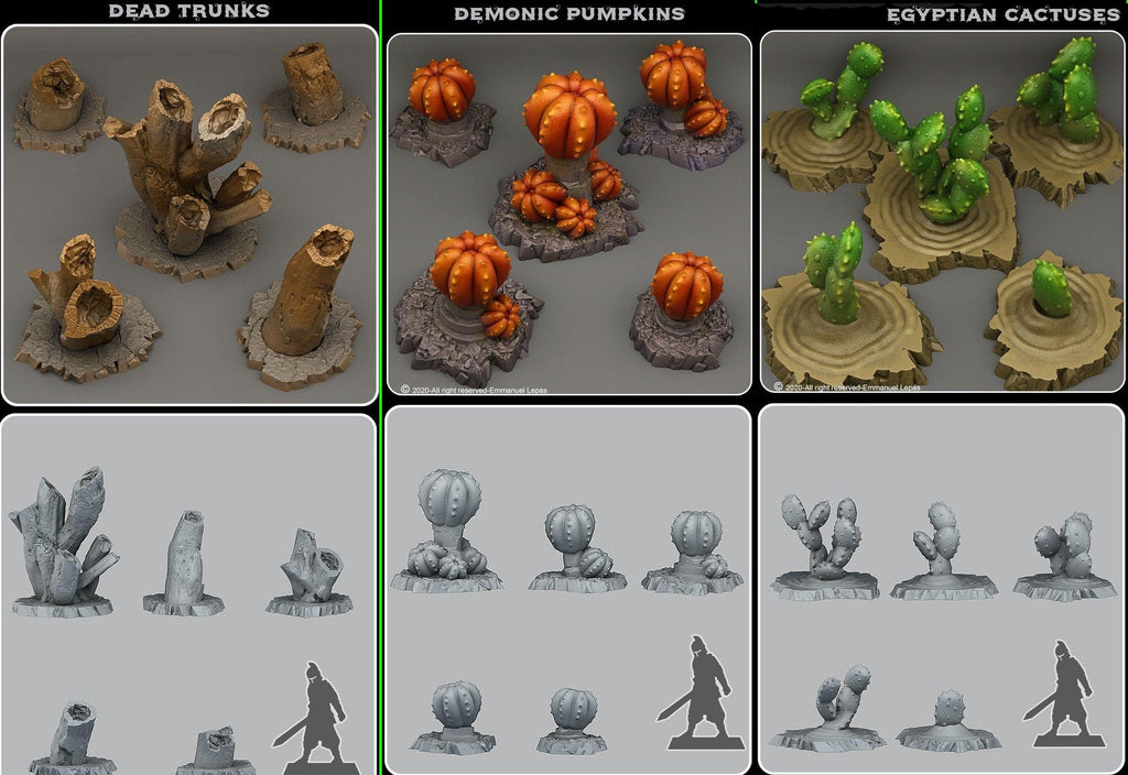 Fantastic Plants - 3D printed solid resin scatter terrain - Sigmarite Boutique