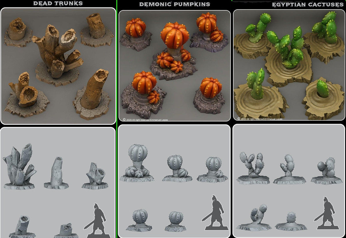 Fantastic Plants - 3D printed solid resin scatter terrain - Sigmarite Boutique