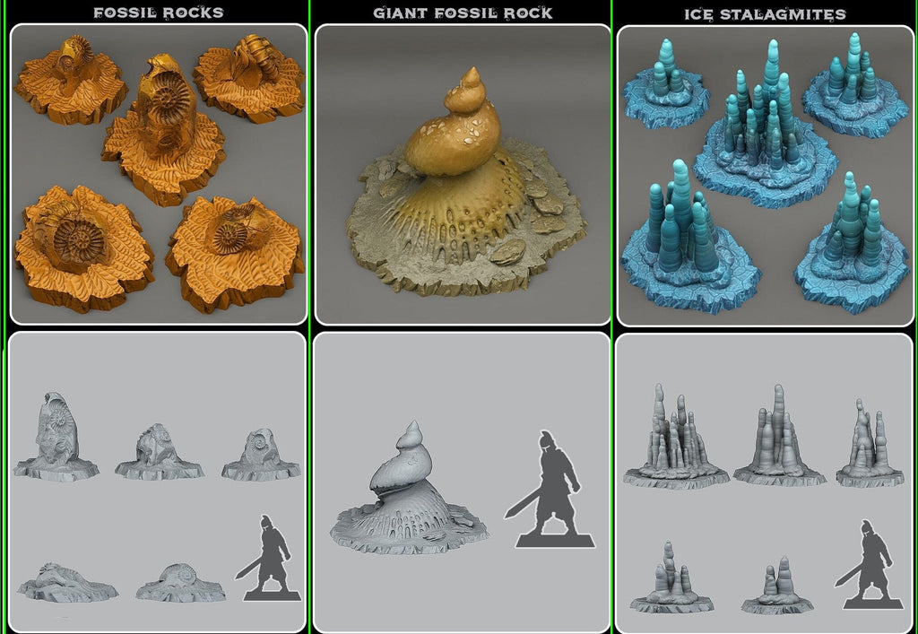 Fantastic Rocks - 3D printed solid resin scatter terrain - Sigmarite Boutique