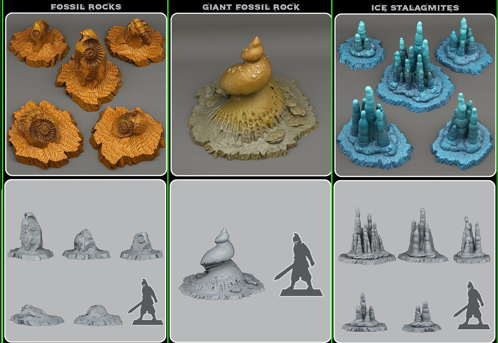 Fantastic Rocks - 3D printed solid resin scatter terrain - Sigmarite Boutique
