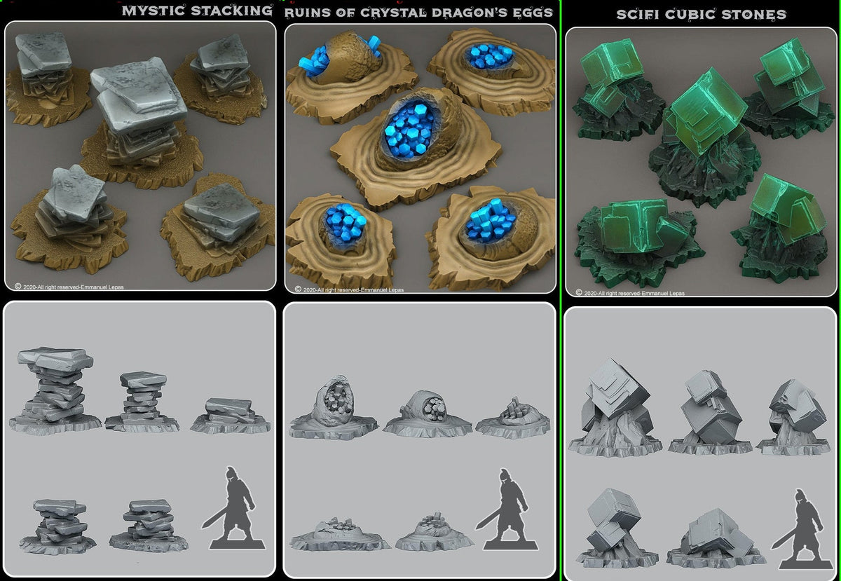 Fantastic Rocks - 3D printed solid resin scatter terrain - Sigmarite Boutique