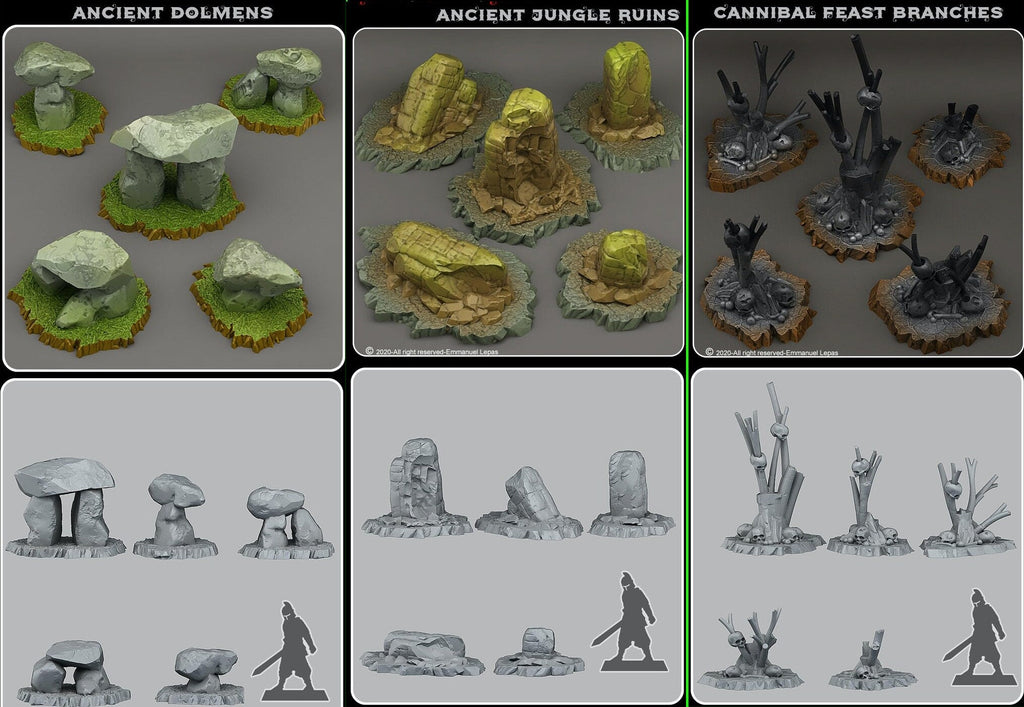 Fantastic Rocks - 3D printed solid resin scatter terrain - Sigmarite Boutique