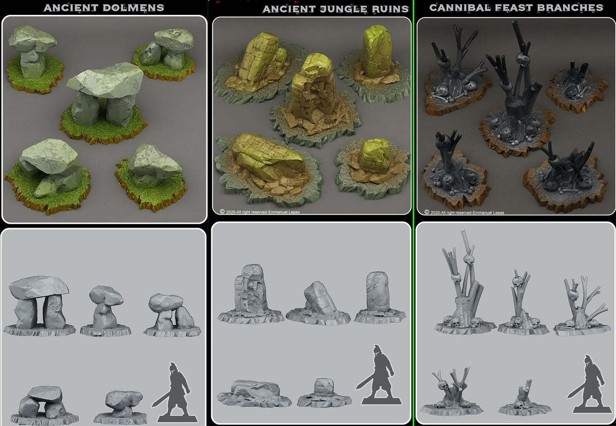 Fantastic Rocks - 3D printed solid resin scatter terrain - Sigmarite Boutique