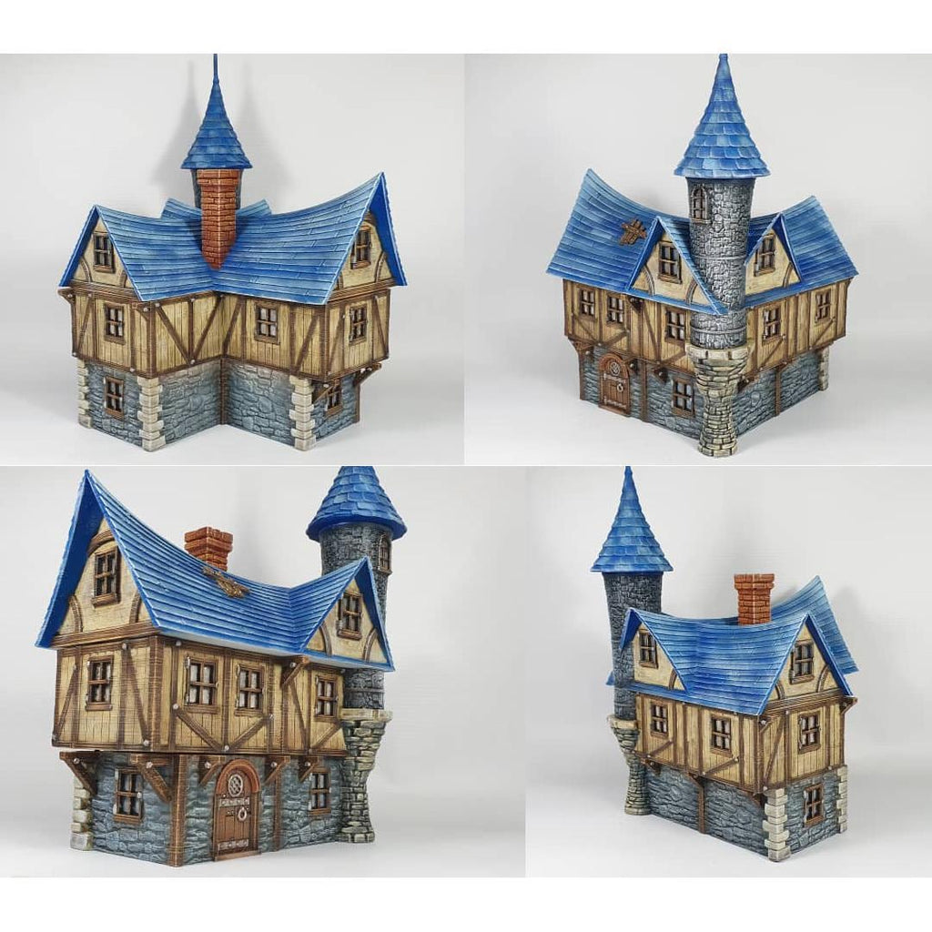 Fantasy Tower Top House - Multi-Level 28mm Tabletop Terrain with Playable Interior - Sigmarite Boutique