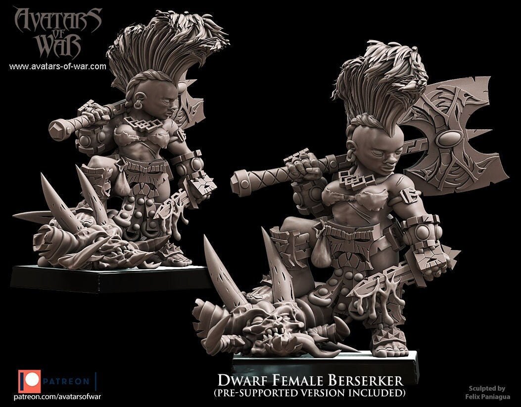 Female Dwarf Berserker - Avatars of War - Sigmarite Boutique