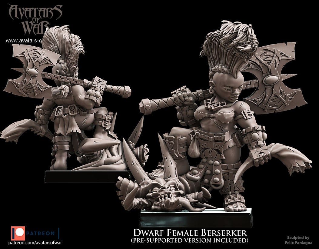 Female Dwarf Berserker - Avatars of War - Sigmarite Boutique