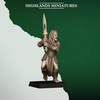 Feral Elf Bladesingers Resin Fantasy Miniature Unit for Tabletop Wargaming - Highlands Miniatures - Sigmarite Boutique