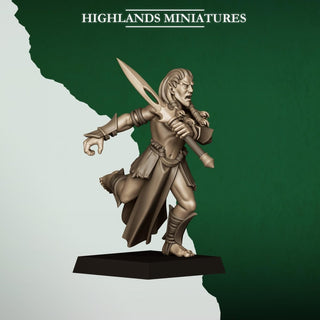 Feral Elf Bladesingers Resin Fantasy Miniature Unit for Tabletop Wargaming - Highlands Miniatures - Sigmarite Boutique