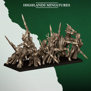 Feral Elf Bladesingers Resin Fantasy Miniature Unit for Tabletop Wargaming - Highlands Miniatures - Sigmarite Boutique