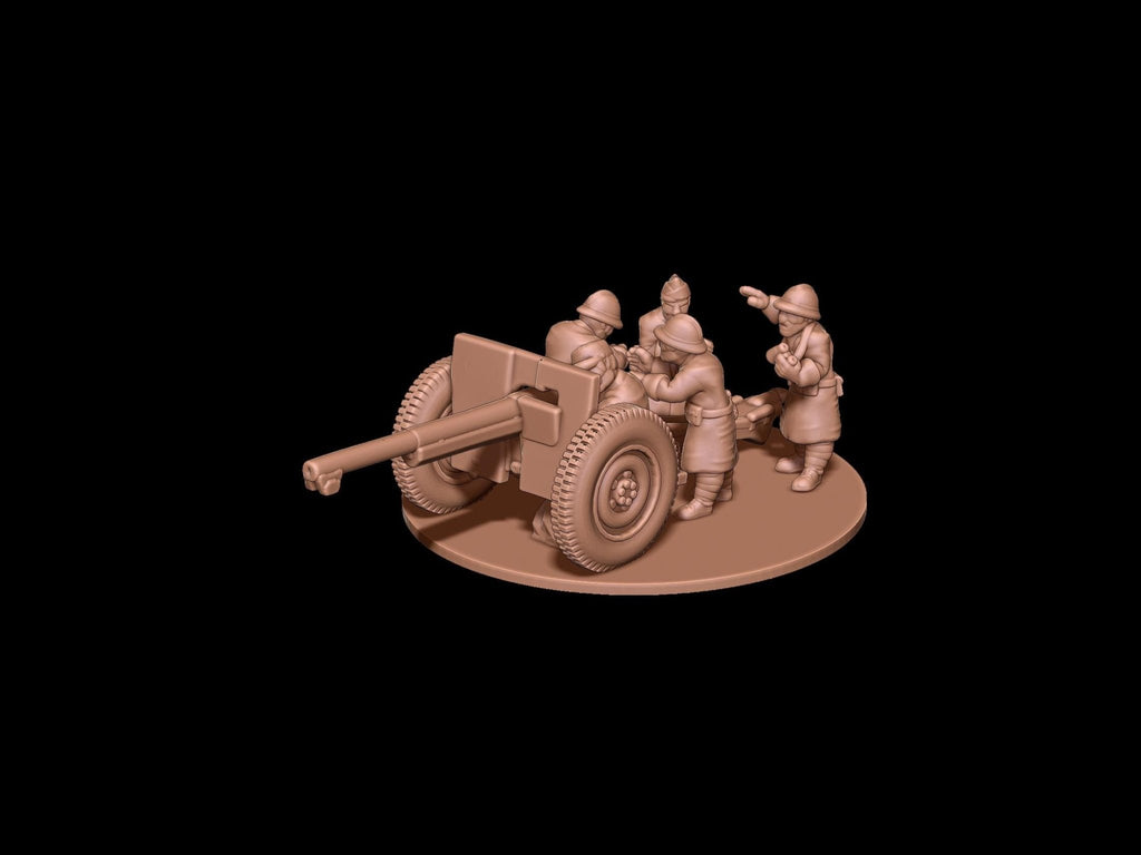 French 75mm M1897 Field Gun Team - Canon de 75 modèle 1897 - WWII French - Miniatures in 6mm, 10mm, 15mm, and 20mm Scale - Eskice - Sigmarite Boutique