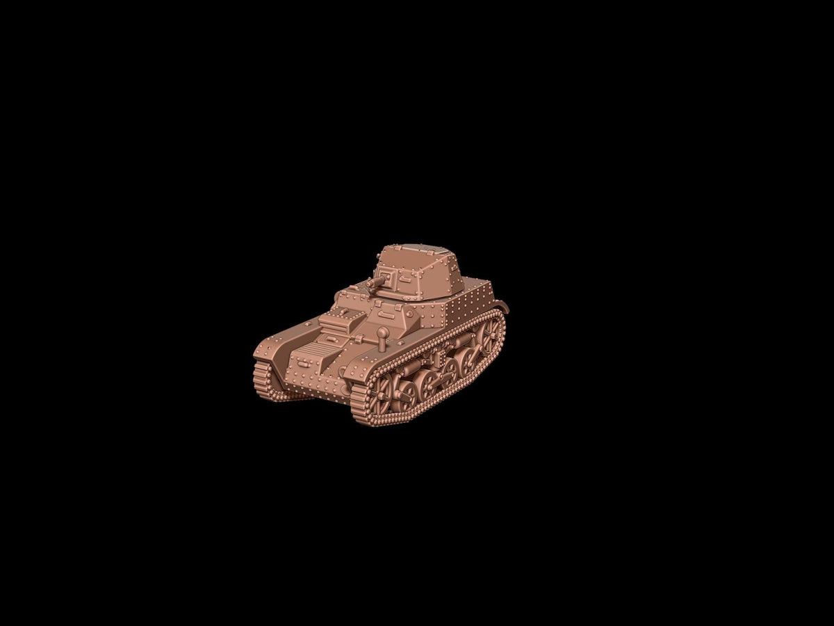 French AMR 33 Light Tank - WWII French Recon Tank - 3D Printed Resin Miniatures in 6mm, 10mm, 15mm, and 20mm Scale - Eskice Miniatures - Sigmarite Boutique