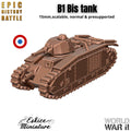 French Char B1 bis Heavy Tank - WWII French Heavy Tank - 3D Printed Resin Miniatures in 6mm, 10mm, 15mm, and 20mm Scale - Eskice Miniatures - Sigmarite Boutique