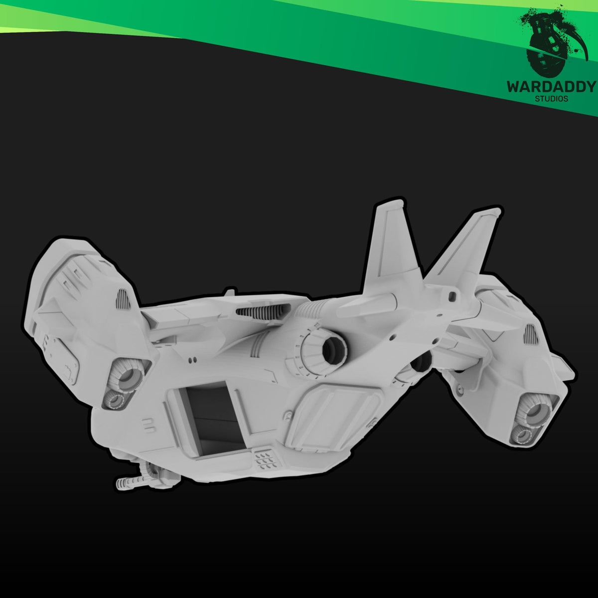 Garuda Dropship - 10mm Sci-Fi Resin Gunship- Wardaddy Studios - Sigmarite Boutique
