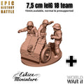 German leIG 18 Infantry Gun Team - 3D Printed Resin Miniatures in 6mm, 10mm, 15mm, and 20mm Scale - Eskice Miniatures - Sigmarite Boutique