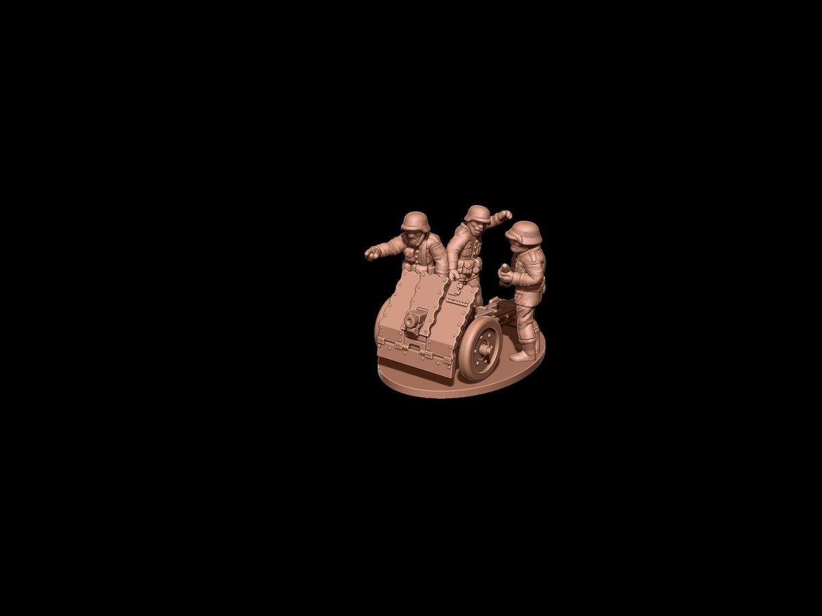German leIG 18 Infantry Gun Team - 3D Printed Resin Miniatures in 6mm, 10mm, 15mm, and 20mm Scale - Eskice Miniatures - Sigmarite Boutique