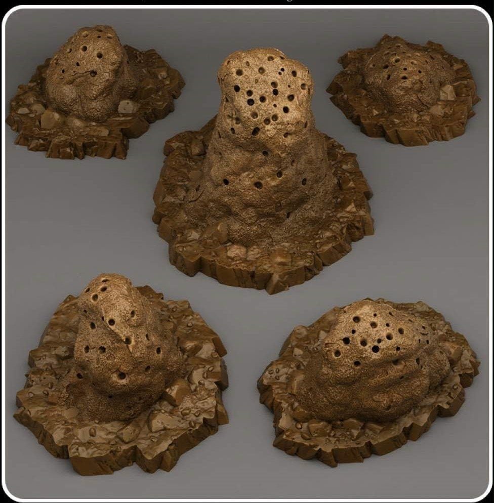 Giant Anthills - Fantastic Plants and Rocks - Print Your Monsters - Sigmarite Boutique
