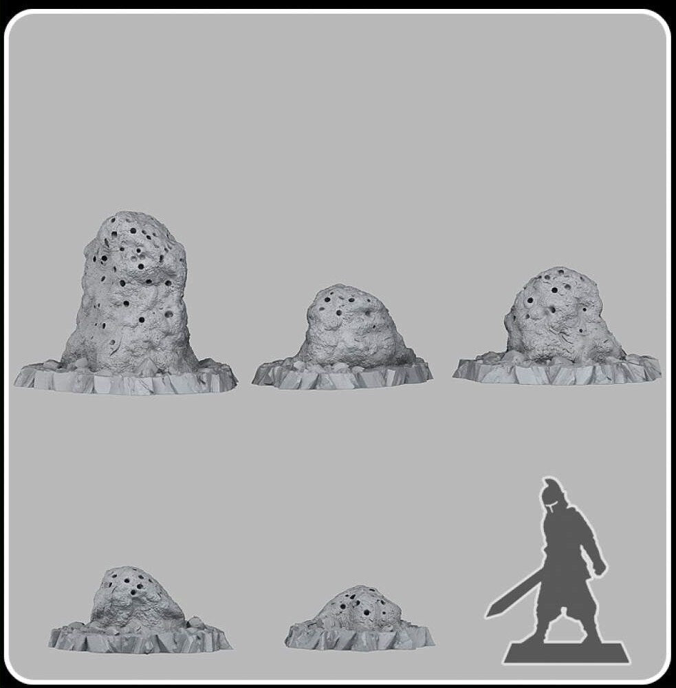 Giant Anthills - Fantastic Plants and Rocks - Print Your Monsters - Sigmarite Boutique