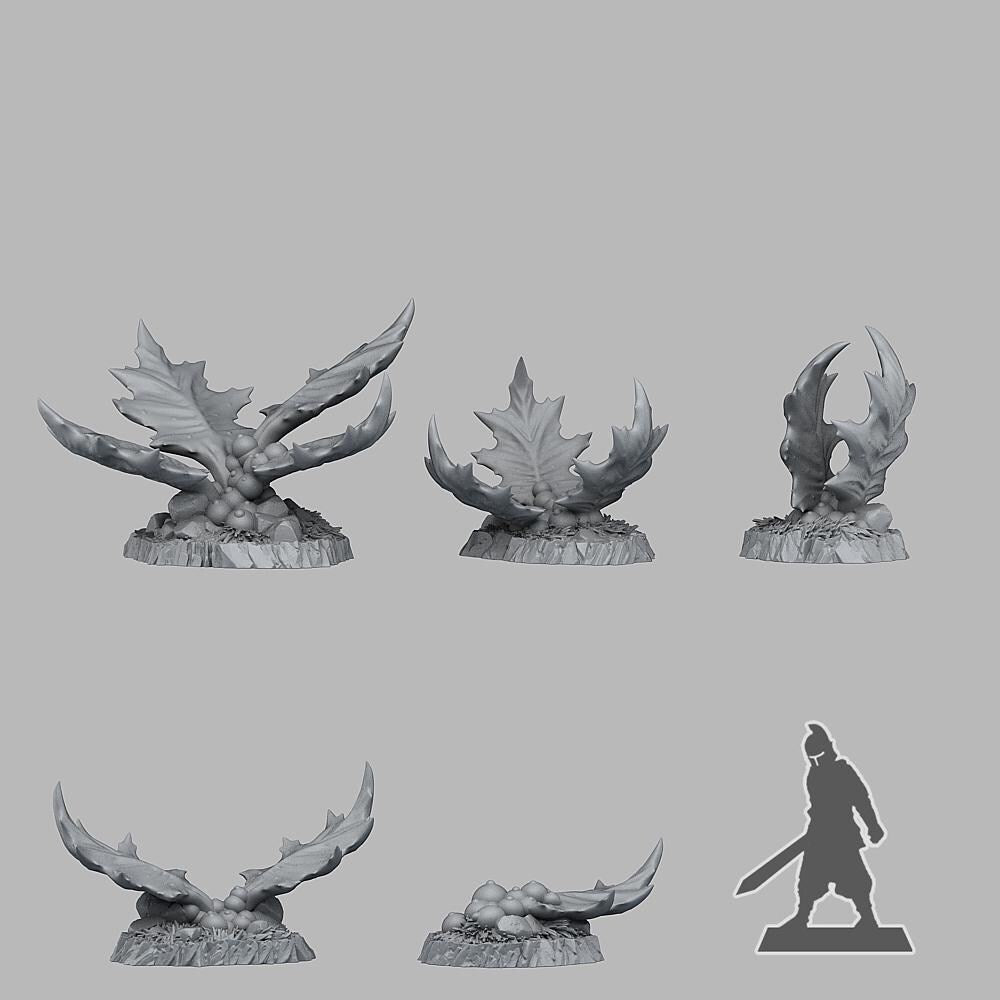 Giant Holly - Fantasy Scatter Terrain for DnD, RPGs & 28mm Wargaming Resin Printed Terrain Set - Sigmarite Boutique