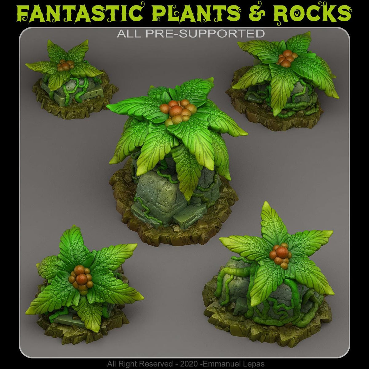 Giant Nettles - Fantasy Scatter Terrain for DnD, RPGs & 28mm Wargaming Resin Printed Terrain Set - Sigmarite Boutique