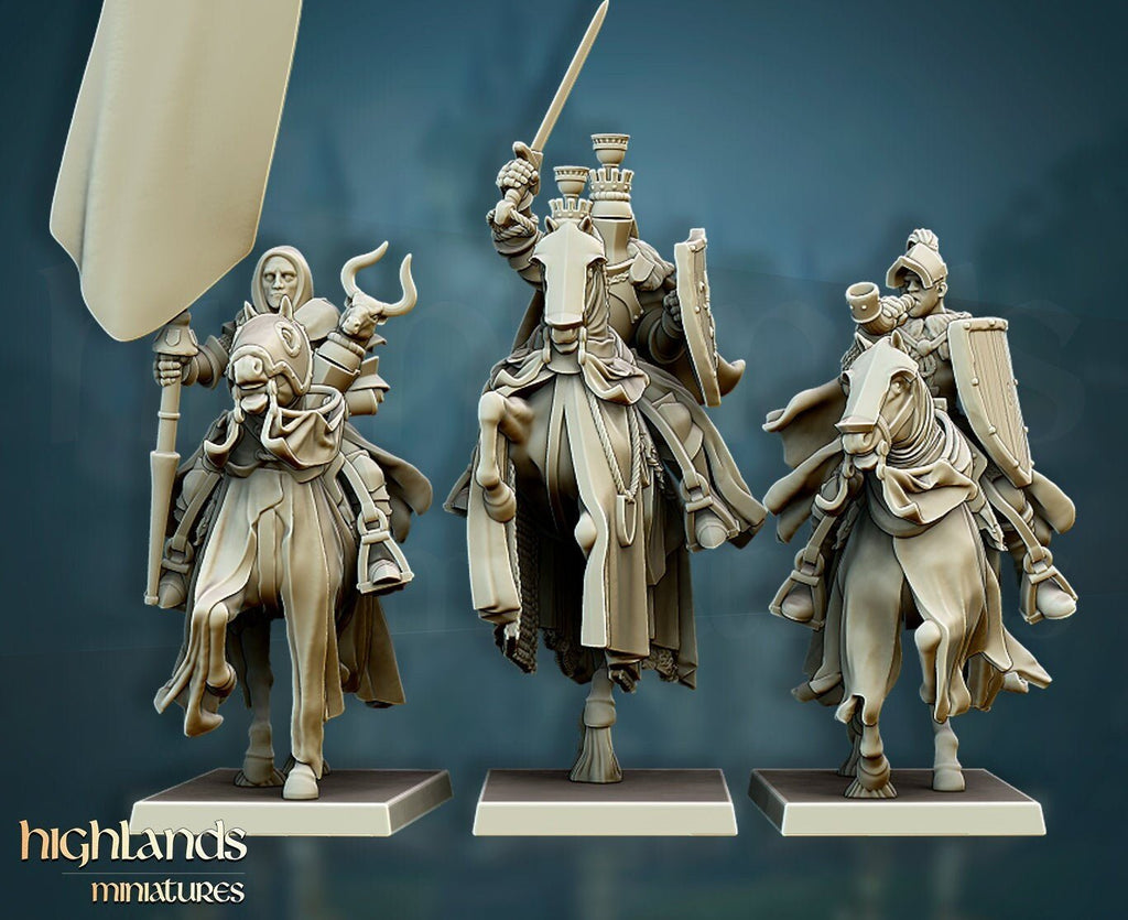 Grail Knight Command - Highlands Miniatures - Sigmarite Boutique