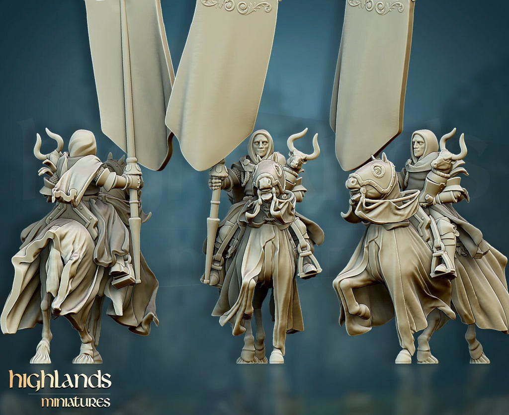 Grail Knight Command - Highlands Miniatures - Sigmarite Boutique