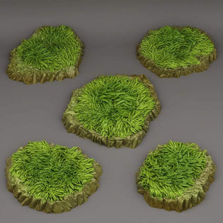 Grassy Patches - Fantastic Plants and Rocks - Print Your Monsters - Sigmarite Boutique