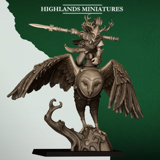 Great Owls & Owl Riders Fantasy Flying Cavalry Resin Miniatures - Highlands Miniatures - Sigmarite Boutique