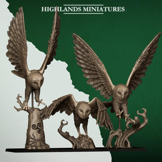 Great Owls & Owl Riders Fantasy Flying Cavalry Resin Miniatures - Highlands Miniatures - Sigmarite Boutique