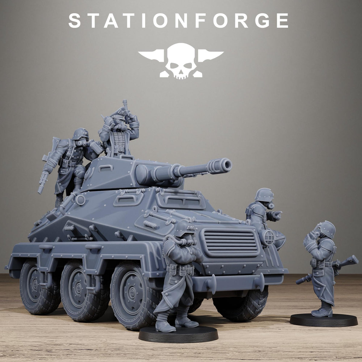 GrimGuard Iron Tank - Heavy Armored Vehicle Resin Miniature for SciFi Wargaming - Stationforge - Sigmarite Boutique