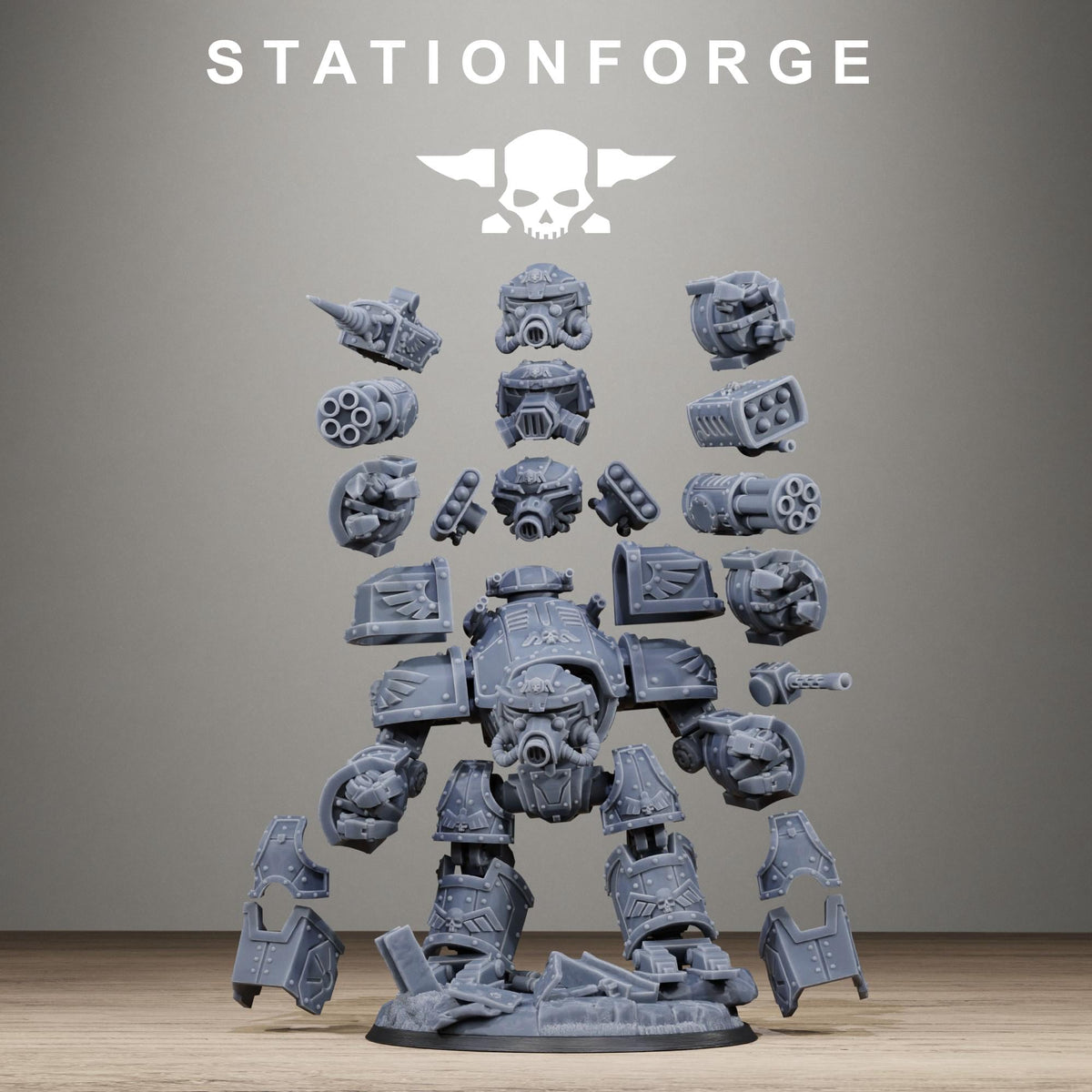 GrimGuard Mechguard - Heavy Walker Resin Miniature for Trench Warfare Gaming - Stationforge - Sigmarite Boutique