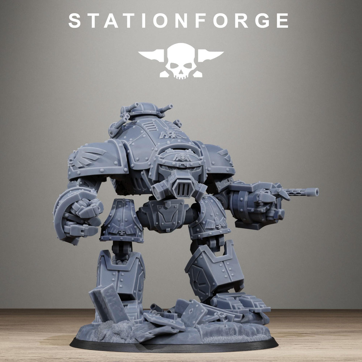 GrimGuard Mechguard - Heavy Walker Resin Miniature for Trench Warfare Gaming - Stationforge - Sigmarite Boutique