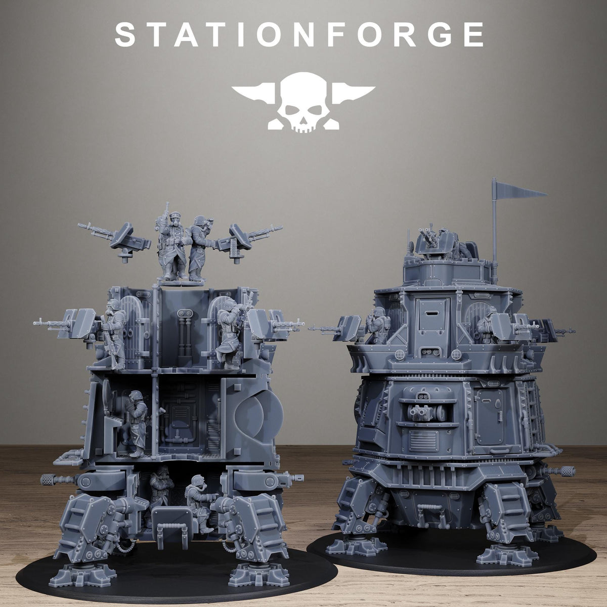 Grimguard Tower Tank - Sci-Fi Heavy Walker Vehicle for Wargaming & RPGs - StationForge - Sigmarite Boutique