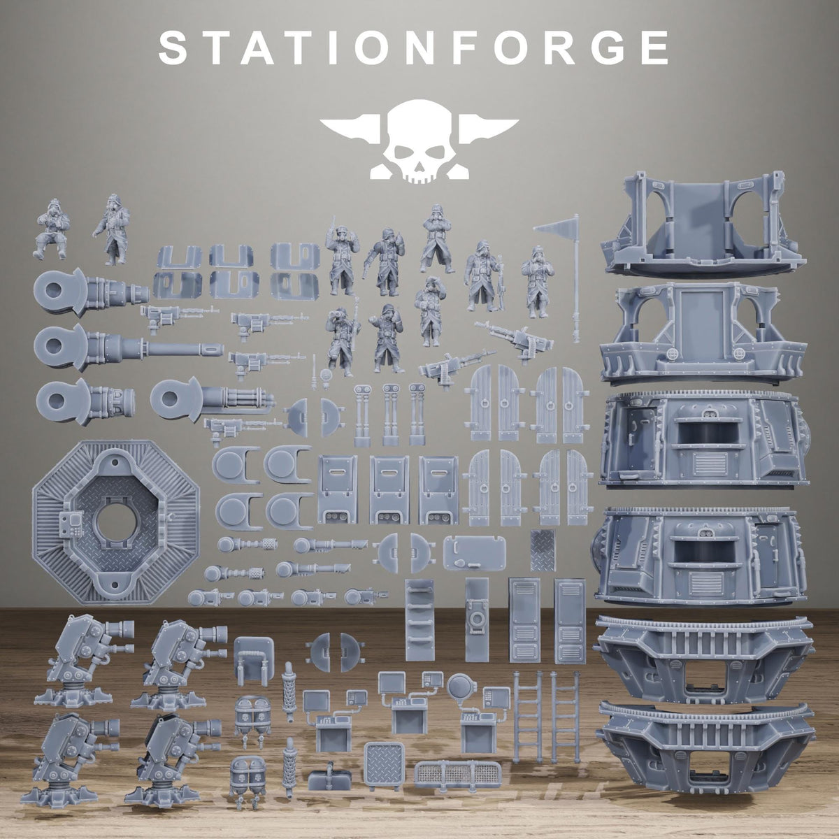Grimguard Tower Tank - Sci-Fi Heavy Walker Vehicle for Wargaming & RPGs - StationForge - Sigmarite Boutique