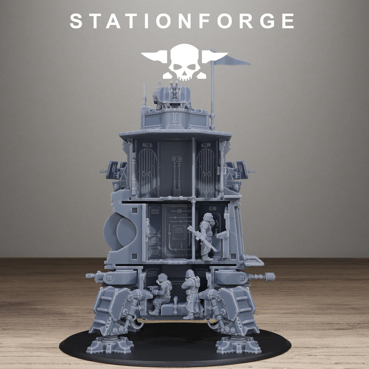 Grimguard Tower Tank - Sci-Fi Heavy Walker Vehicle for Wargaming & RPGs - StationForge - Sigmarite Boutique