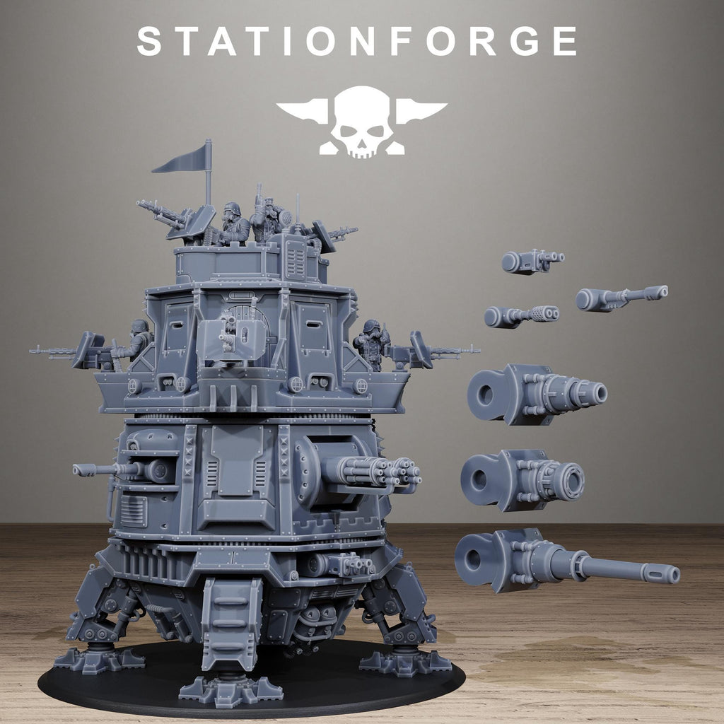 Grimguard Tower Tank - Sci-Fi Heavy Walker Vehicle for Wargaming & RPGs - StationForge - Sigmarite Boutique