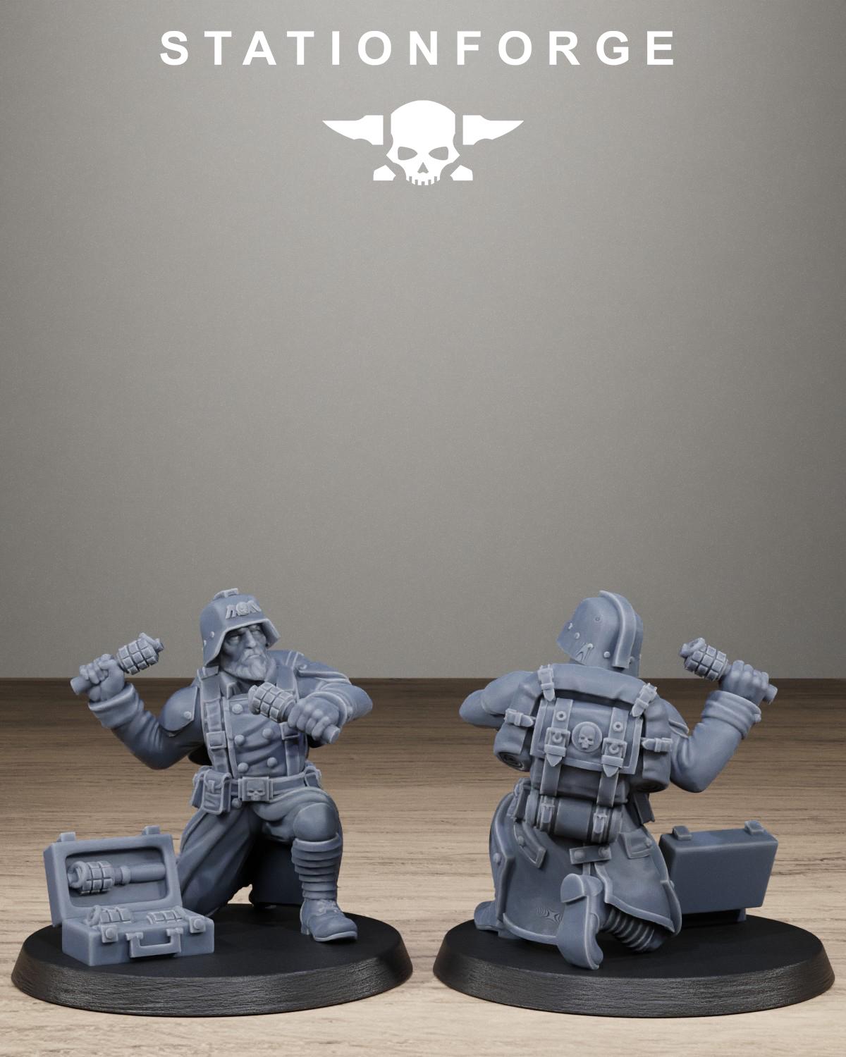 Grimguard Trench Raiders - Resin Sci-Fi Infantry Squad for Sci Fi Wargaming, RPGs & Tabletop Gaming - StationForge - Sigmarite Boutique