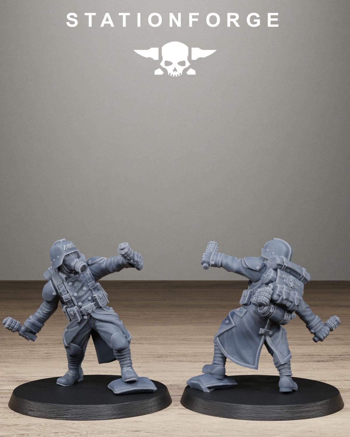 Grimguard Trench Raiders - Resin Sci-Fi Infantry Squad for Sci Fi Wargaming, RPGs & Tabletop Gaming - StationForge - Sigmarite Boutique