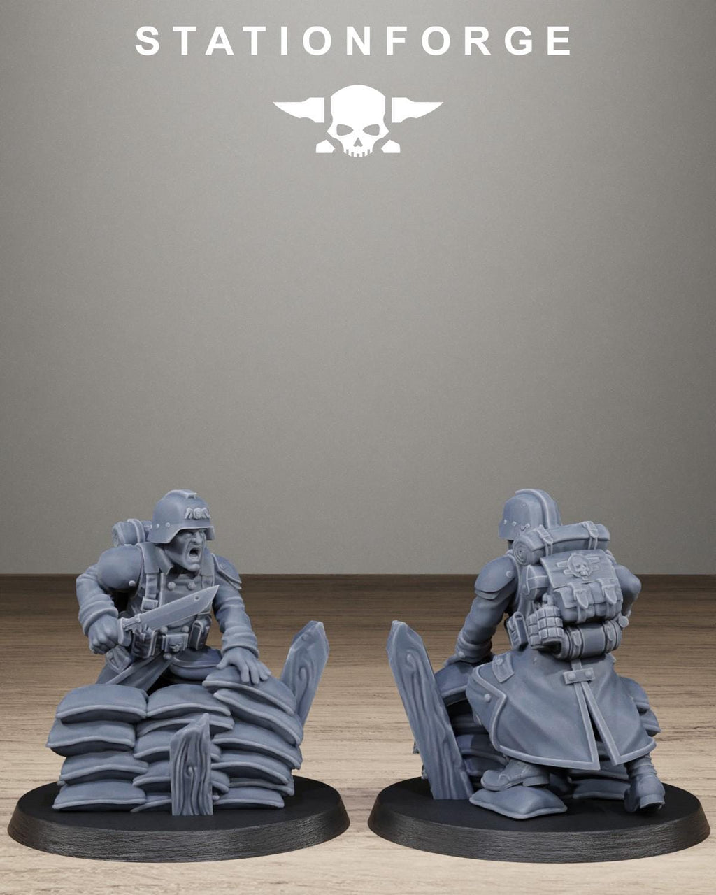 Grimguard Trench Raiders - Resin Sci-Fi Infantry Squad for Sci Fi Wargaming, RPGs & Tabletop Gaming - StationForge - Sigmarite Boutique