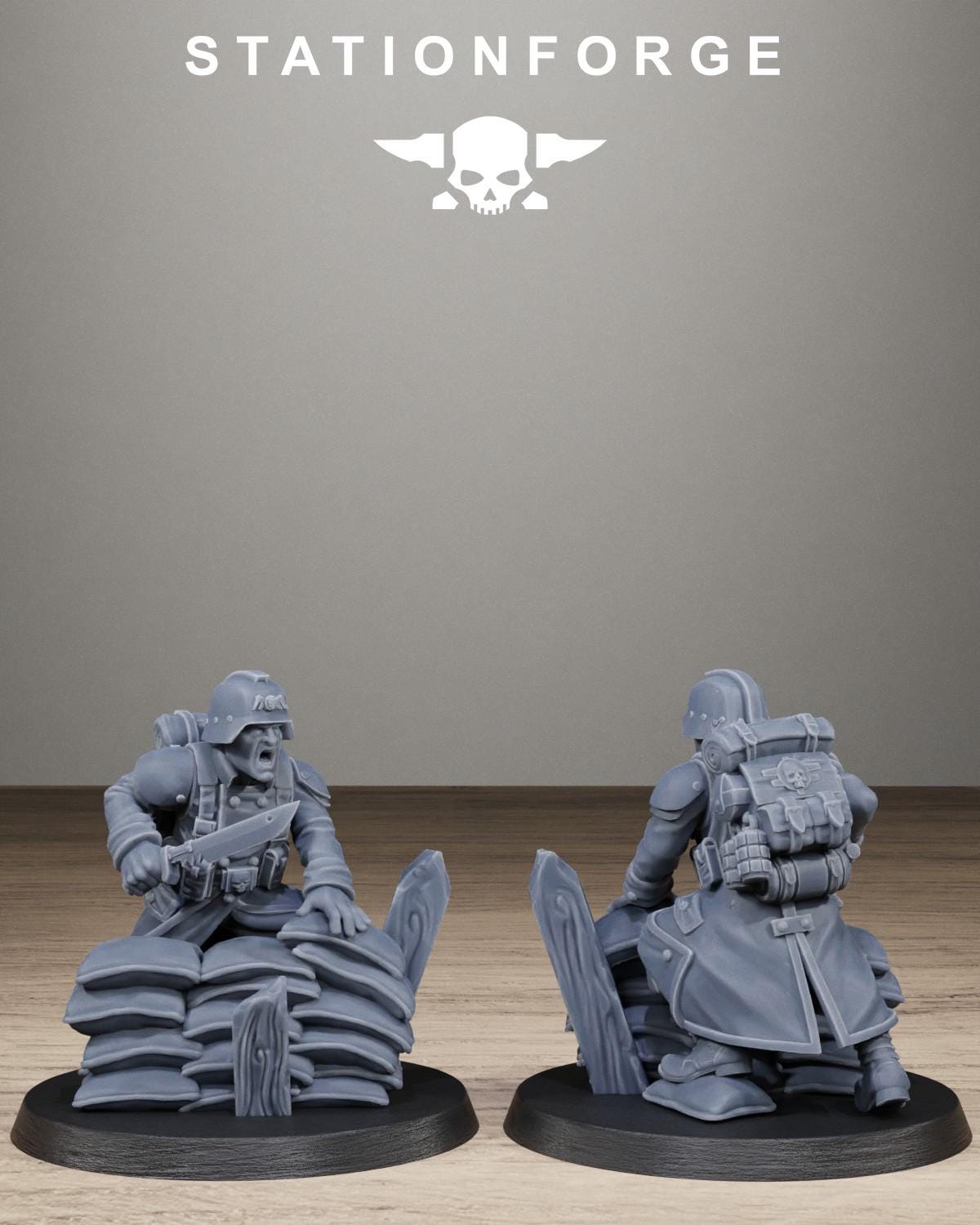 Grimguard Trench Raiders - Resin Sci-Fi Infantry Squad for Sci Fi Wargaming, RPGs & Tabletop Gaming - StationForge - Sigmarite Boutique