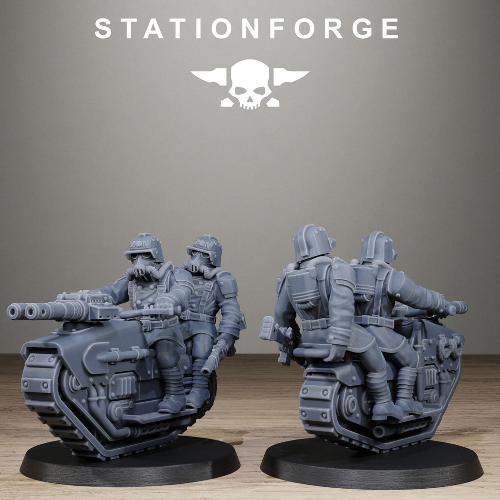 Grimguard War Treaders Resin Cavalry & Recon Riders for Sci Fi Wargaming - StationForge - Sigmarite Boutique