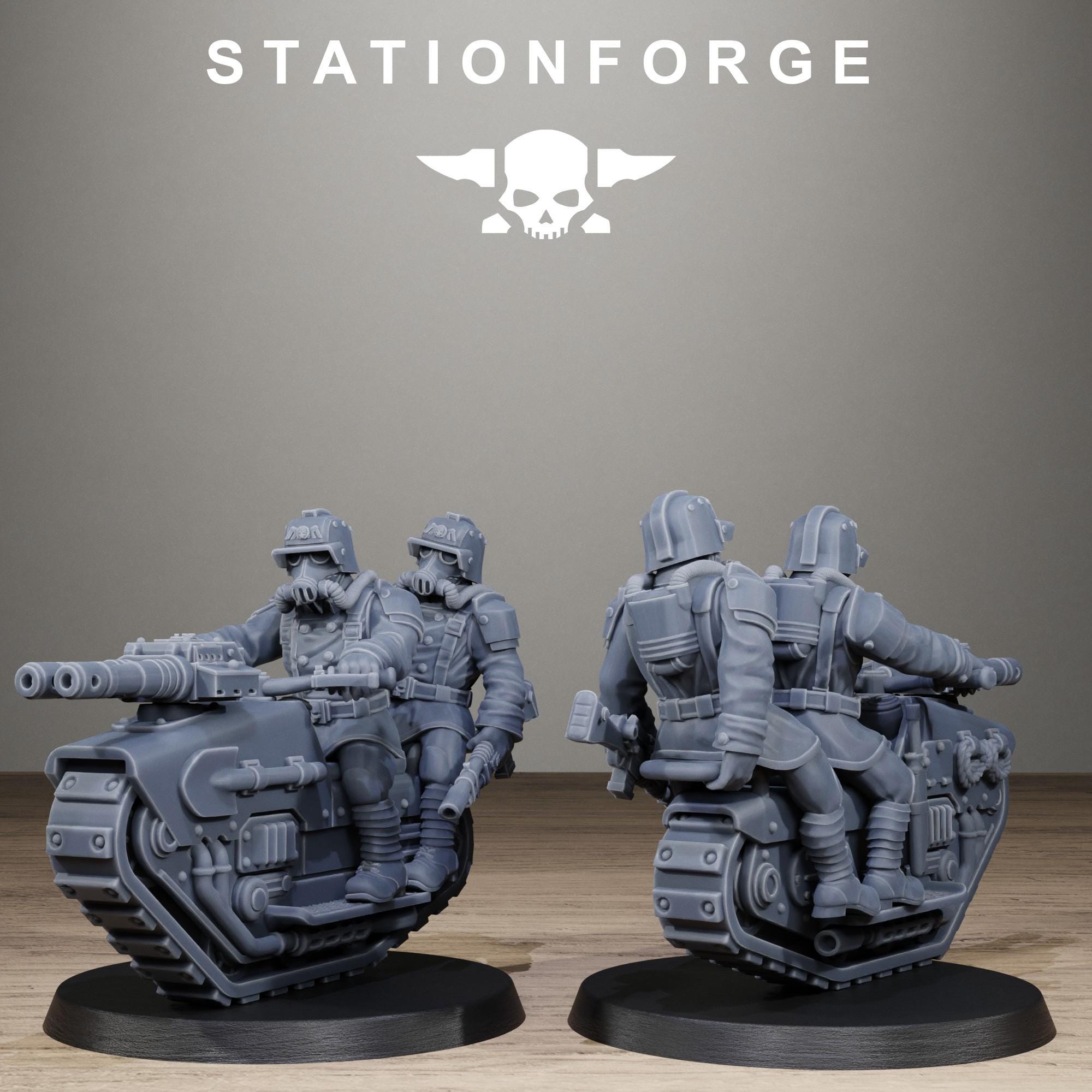 Grimguard War Treaders Resin Cavalry & Recon Riders for Sci Fi Wargaming - StationForge - Sigmarite Boutique