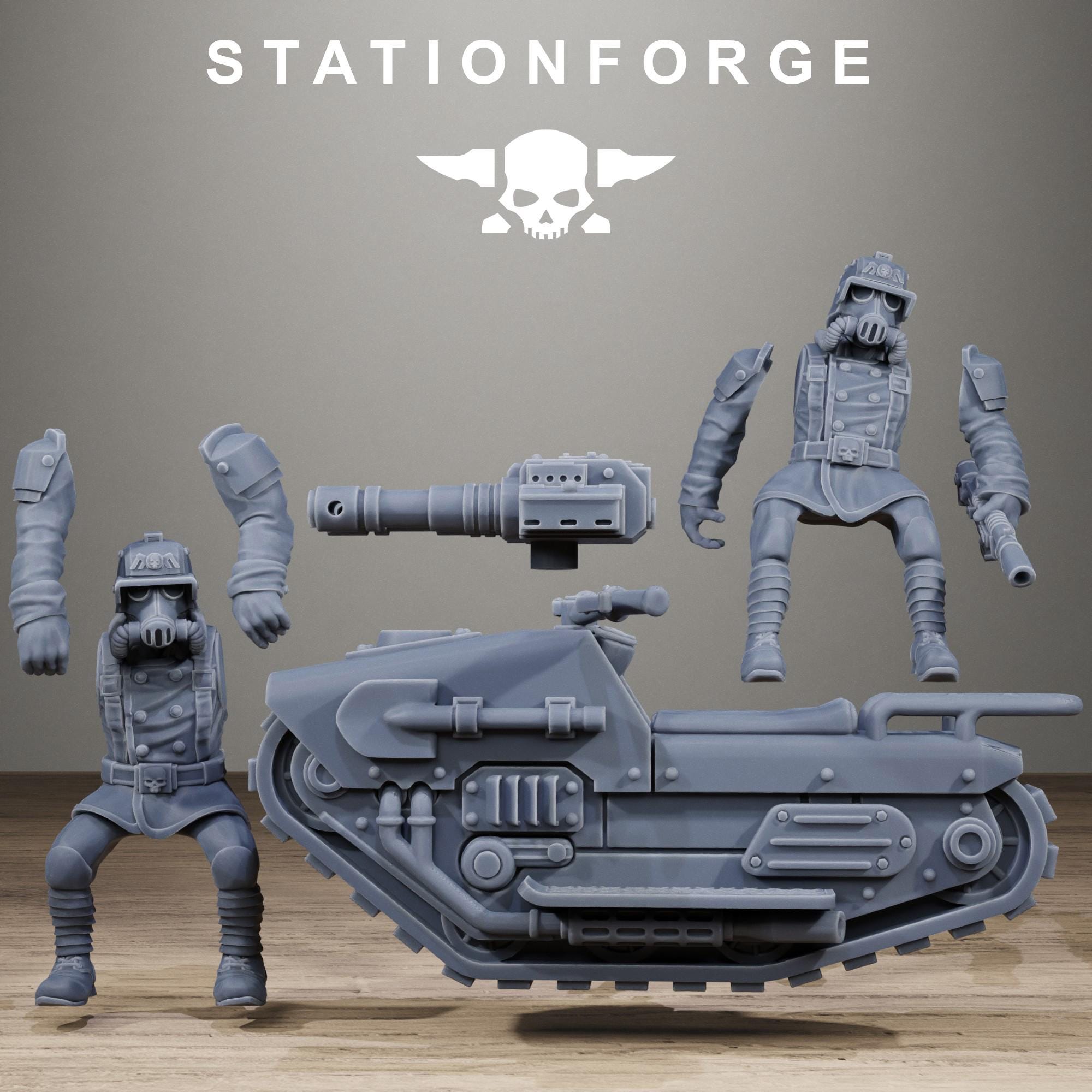 Grimguard War Treaders Resin Cavalry & Recon Riders for Sci Fi Wargaming - StationForge - Sigmarite Boutique