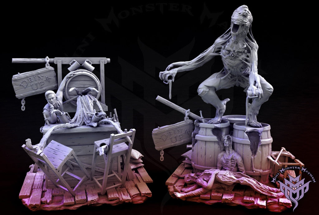 Half-Elf Bartender - The Light Corrupted - Mini Monster Mayhem - Sigmarite Boutique