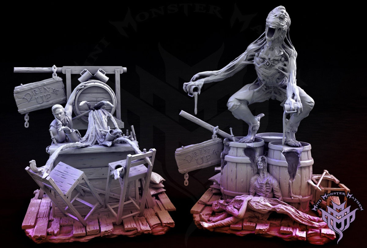 Half-Elf Bartender - The Light Corrupted - Mini Monster Mayhem - Sigmarite Boutique